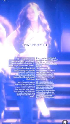 an advertisement for the vn effect