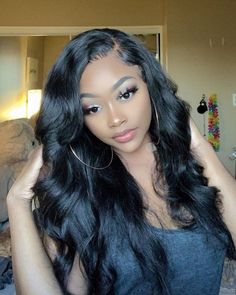 100 Human Hair Extensions, Body Wave Wig, Body Wave Hair, Baddie Hairstyles, Loose Hairstyles, Natural Hair Color, Crochet Hair Styles, Hair Waves, Body Wave