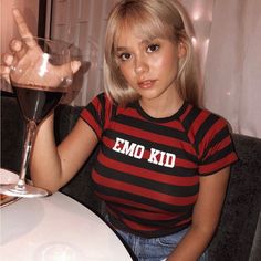 Super Cute Brand New With Tags Omighty Emo Kid Black & Red Striped Crop Tee- Got Ya All In Ur Feelz. This Lil Crop Top Has Red & Black Stripes, A Round Neckline, Short Sleeves, And Emo Kid Text On The Front. From The 2000s Archives: The Original Omighty Emo Kid Top The Og #Omighty Print Buttery Soft95% Cotton 5% Elastane All Over Stretchfits True To Sizexs - 0-2s - 2-4m - 6-8l -10-12xl -12-14 Dolls Kill, Asos, Urban Outfitters, Nasty Gal, Revolve, Festival, Barbiecore, Goth, Babydoll, Streetwear Edgy Red Top For Night Out, Edgy Red Short Sleeve Top, Edgy Red Tops With Letter Print, Red Letter Print Edgy Tops, Red Edgy Tops With Letter Print, Omighty Clothes, Revolve Festival, Blonde Lowlights, Bodycon Tops