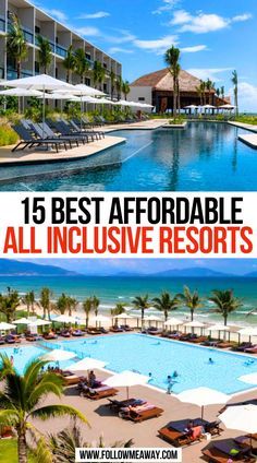 an all inclusive resort is featured in this postcard