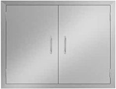 an image of two doors on the side of a cabinet or door that is closed