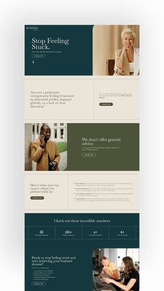 an image of a web page for a business consulting firm, with two people talking on the phone