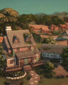 Megan 🍉 (@CrackedKyber_) on X Sims 4 Chestnut Ridge, Sims Cabin, Sims4 Ideas, Furniture Cc, House Building, Sims 4 Build, Sims 4 Houses, Sims House