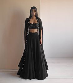 Black Sharara, Indian Outfits Modern, Arpita Mehta, Shell Blouse, Indian Bridesmaid Dresses, Trendy Outfits Indian, Indian Outfits Lehenga, Lehenga Designs Simple, Traditional Indian Dress