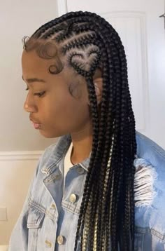 Cute Braids, Big Box Braids, Big Box Braids Hairstyles, Feed In Braids Hairstyles, Goddess Braids Hairstyles, Feed In Braids, Girl Braided Hairstyles, Cute Braided Hairstyles, Hairstyles Pictures