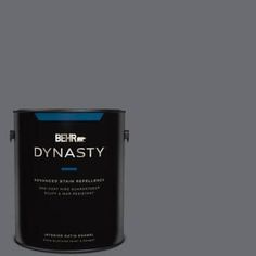 a black paint can with the words dynasty on it