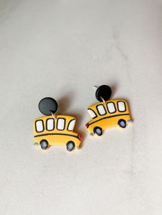 These little school buses are a fun gift for: -bus drivers! -teachers/educators! -automobile enthusiasts! -people with ears! Handmade in limited quantity with nickel free findings. School Bus Earrings, School Bus Clay Earrings, Gift For Bus Driver, Cowrie Shell Jewelry, Bus Driver Gifts, School Buses, Yellow Taxi, Myrtle Beach Sc, Bus Driver