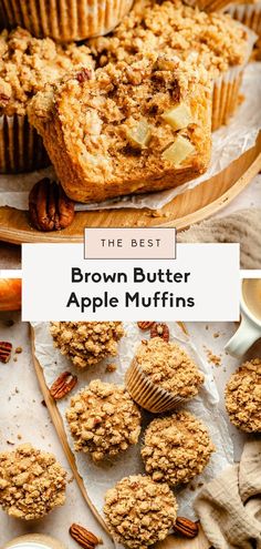 the best brown butter apple muffins