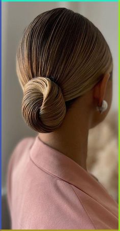 19. Polished Twisted Low Bun The Sleek, Simple, Polished Twisted Low Bun is a sophisticated hairstyle that exudes elegance with minimal effort. It Sleek Bridal Hairstyles, Low Sleek Bun Hairstyles, Bridal Sleek Bun, Sleek Knot Bun, Sleek Wedding Updo, Sleek Bridal Updo, Sleek Bridal Hair, Clean Updo, Updo Sleek