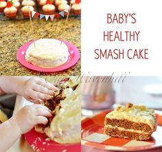 a baby's healthy smash cake is being made