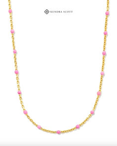 A trendy design and even trendier color come together in this elevated essential you’ll layer up, style solo, and reach for time and time again 💖 Chic Pink Chain Jewelry, Trendy Pink Beaded Chain Jewelry, Chic Pink Necklace With Adjustable Chain, Trendy Pink Chain Necklace With Adjustable Chain, Pink Cable Chain Necklace As Gift, Pink Cable Chain Necklace Gift, Pink Cable Chain Necklace For Gift, Pink Jewelry With Gold Chain, Elegant Pink Chain Necklace With Delicate Chain