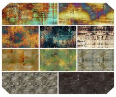 a collage of different colors and textures