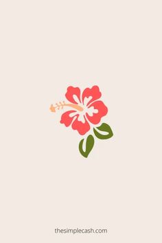 a red flower on a white background with the words, this simplecash com