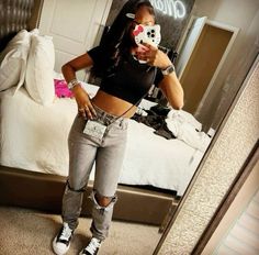 Cute Highschool Outfits, Fasion Outfits, Chill Fits, Swag Outfits For Girls, Mirror Pics