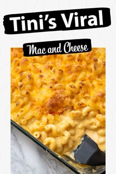 this is an image of macaroni and cheese in a casserole dish