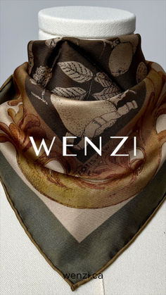 Luxurious Double-sided Heavyweight Mulberry Silk Scarf, Hand-painted Pattern by Wenzi, Multiple Sizes, “FRUITFUL ELEGANCE B”, Gift Set MEET SCARF BLOOMINGSPure Silk Twill Square Scarf “FRUITFUL ELEGANCE B”, Designed and Hand-painted by Wenzi in Toronto, Canada. Each of the design process has been done by Wenzi with her hand drawing and painting....