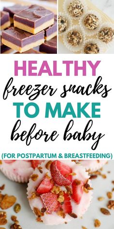 healthy freezer snacks to make before baby are great for postpartum and breastfeeding