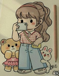 Selfi taker Cute Small Drawings, Whimsical Art Journal, Cute Easy Doodles, Cute Sketches, Small Drawings