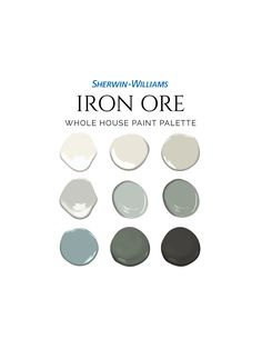 the front cover of sheryln williams's iron ore paint palettes, which are