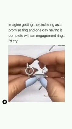 someone is trying to fix the ring on their engagement ring, and it looks like they are