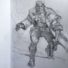 Gary Gianni, Sachin Teng, Buff Men, Karl Kopinski, Hellboy Art, Comic Art Fans, Post Apocalyptic Art, Pencil Sketch Drawing, Dark Art Drawings