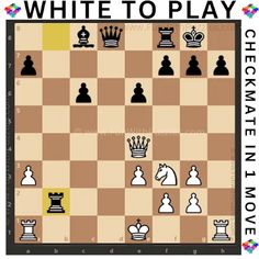 the chess game is being played in white to play checkmate on the move board