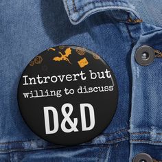 a button that says,'intro but willing to discuss d & d '