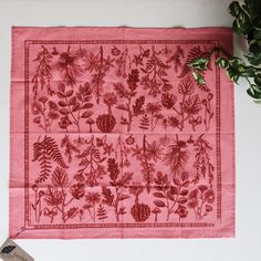 pink bandana scarf Bandana Inspiration, Linocut Block Prints, Diy Head Scarf, Block Printed Bandana, Bandana Scarf Prints, Screen Print Bandana, Summer Pink Cotton Bandana, Bandana Designs, Cute Bandana