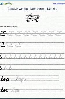 the cursive writing worksheet is shown in this screenshote image