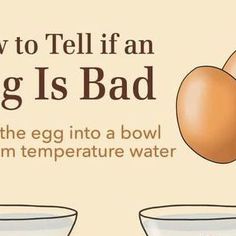 how to tell if an egg is bad and the egg into a bowl from temperature water