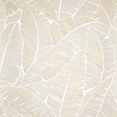 an abstract painting with white leaves on it