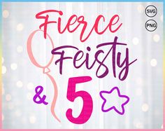 there is a sign that says fierce feisty and 5 stars