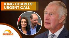 an older man in a suit and tie with the caption king charles's urgent call