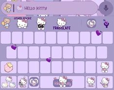 the hello kitty keyboard has been changed to be purple and is being used as an app for