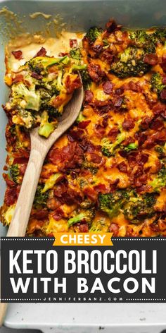 This best keto cheesy broccoli casserole is the perfect easy Easter side dish! What's better than a vegetable smothered in a cheese sauce and covered in bacon? Try this easy casserole recipe that's gluten-free! Cheesy Bacon Broccoli, Keto Loaded Broccoli, Keto Broccoli Casserole, Broccoli With Bacon, Keto 2023, Keto Vegetables, Cheesy Broccoli Casserole, Bacon Casserole, Keto Casseroles