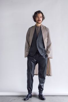 Abstract Shelves, Wabi Sabi Outfit, Black Kimono Outfit, Yakuza Outfit, Samurai Modern, Long Kimono Outfit, Japanese Suit