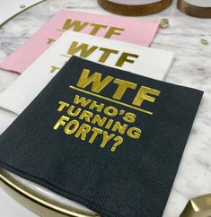 40th Birthday Cocktail Napkins, 40th Birthday Themes For Men Surprise, 40th Birthday Decoration Ideas For Women Black And Gold, Bougie 40th Birthday, Forty And Fabulous Party Decorations, Fortylicious 40th Birthday, 40 Birthday Decor, 40th Party Themes, 40tg Birthday Ideas For Women