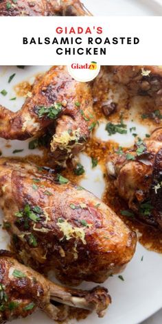 grilled chicken on a white plate with garnish and parsley in the middle