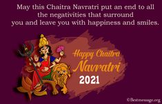 Happy Navratri Wishes Messages Navaratri Wishes, Maa Sherawali, Chitra Navratri Wishes, Navratri Wishing Post