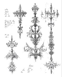 an old fashion design for chandeliers and lamps