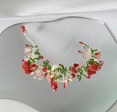 Beaded strawberry bracelet,Flower bracelet,Strawberry necklace,Beaded flowers necklace 🍓Size：The bracelet about（16cm+5cm）The necklace is about（38cm+5cm） 🍓Made to order：100% handmade 🍓Both bracelets and necklaces can be chosen. The beads used in bracelets are more than in necklaces, so the bracelet will be more expensive than the necklace 🍓Wonderful gift for her：mom, daughter, girlfriend, sister  🍓With tracking number：can check the logistics information  🍓If you have any questions, please feel free to contact me Beaded Strawberry Bracelet, Bead Strawberry, Beaded Strawberry, Strawberry Bracelet, Strawberry Necklace, Bracelet Flower, Handmade Jewelry Tutorials, Necklace Beaded, Bracelets And Necklaces