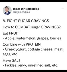 James Dinicolantonio, Two Types Of People, Sugar Cravings, Human Race, Types Of People, Health Facts