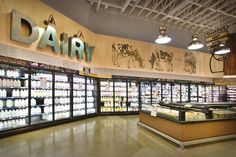 the dairy section of a grocery store