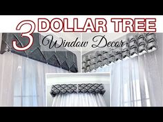 3 dollar tree window decor ideas for the living room or bedroom with curtains and valances