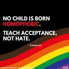 No one is born with homophobic views, we’re taught them. We need to teach and educate future generations that lgbtq+ members exist. 🏳️‍🌈 #lgbt #lgbtq #lgbtcommunity #pride #equality #lgbtrights #homophobia #loveislove #lovewins No Homophobes Allowed, Homophobes Getting Owned, Lgbtq Things, Lgbtq Awareness, Blessed Life Quotes, Equality Quotes, Pride Equality, Equality Pride, Workplace Quotes