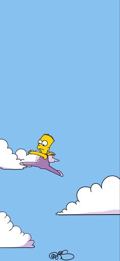 the simpsons is flying through the sky