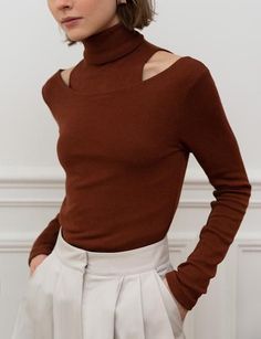 Off The Shoulder Knit, Pixie Market, Sleep Over, Frock Fashion, Turtleneck Sleeveless, Sleeveless Knit Top, Shirts Women Fashion, 60 Fashion, Sleeveless Knit