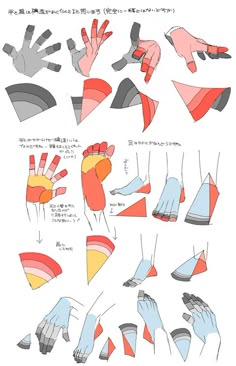 the instructions for how to make an origami hand and foot puppet from paper