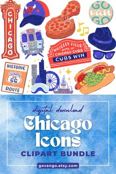 the chicago icons clipart bundle