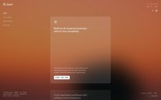 an orange and brown blurry background with the text build all - component business without the company